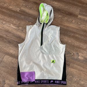 Nike Playera thermal sleeveless hoodie tech block sport pack neon Medium Dri-Dit